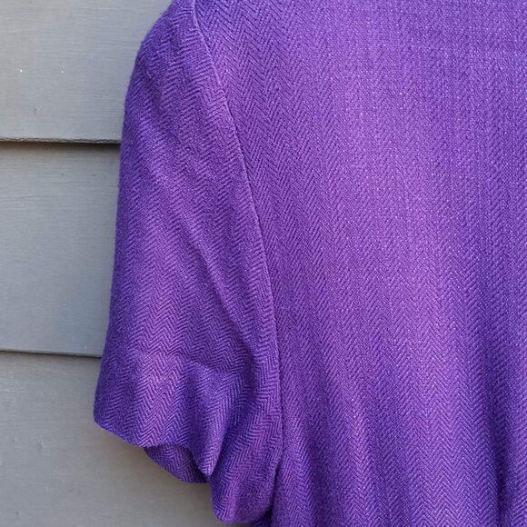 Purple Yves Cossette Mode Depeche Dress size 16 (check measurements) - Picture 8 of 11